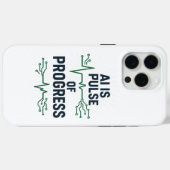 AI Pulse of Progress iPhone Case | Tech Evolution  (Achterkant (horizontaal))