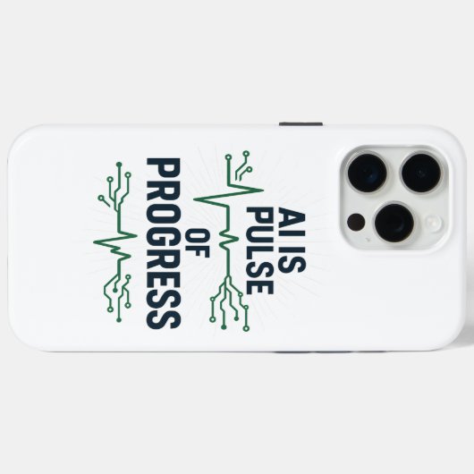 AI Pulse of Progress iPhone Case | Tech Evolution  (Achterkant (horizontaal))