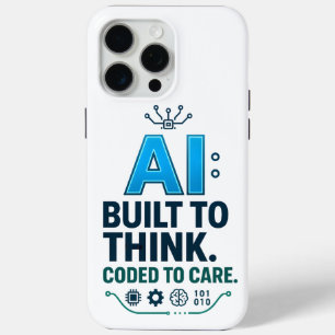AI Quote Design – gebouwd om gecodeerd te denken iPhone 15 Pro Max Hoesje