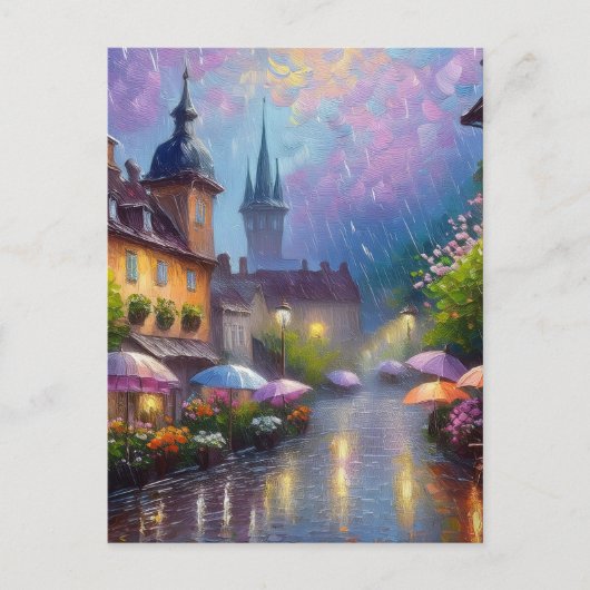 AI Rainy Day Briefkaart (Voorkant)
