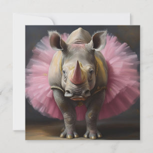 AI Rhino Ballet Feestdagenkaart