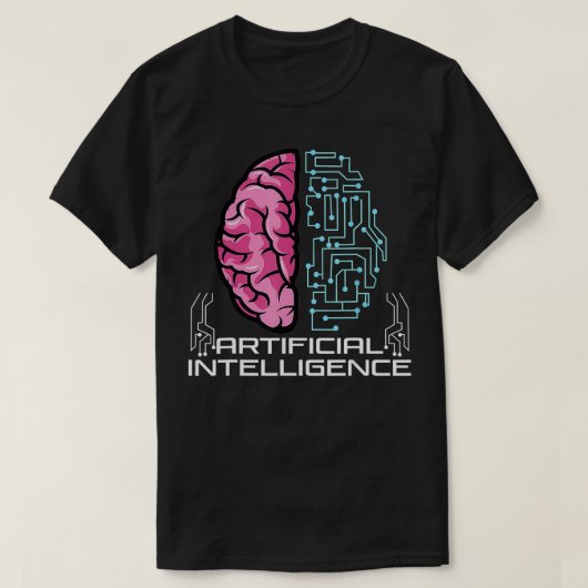 AI-robot met kunstmatige intelligentie T-shirt (Design voorkant)