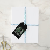 AI-robot met Tech Christmas Tree - Vrolijke Techma Cadeaulabel (Met Touw)