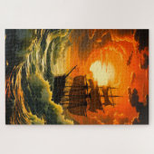 AI-schip bij zonsondergang Legpuzzel (Horizontaal)