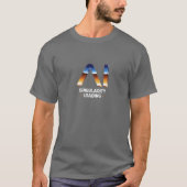 AI – Singularity Loading | Futuristic Tech T-Shirt (Voorkant)