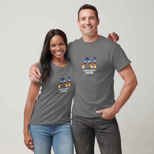 AI – Singularity Loading | Futuristic Tech T-Shirt (Unisex)