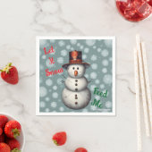 AI Snowman Let It Snow Feed Me Vakantie servetten (Insitu)