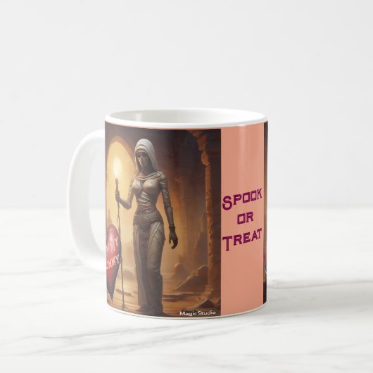 AI Spook or Treat I Luv My Mummy Mok (Voorkant links)