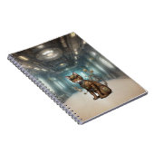 AI Steampunk Cat Notitieboek (Rechterzijde)