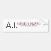 AI Student Driver Bumpersticker (Voorkant)