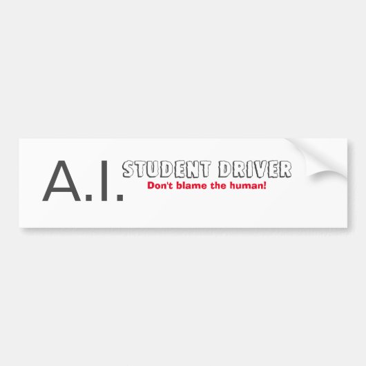 AI Student Driver Bumpersticker (Voorkant)