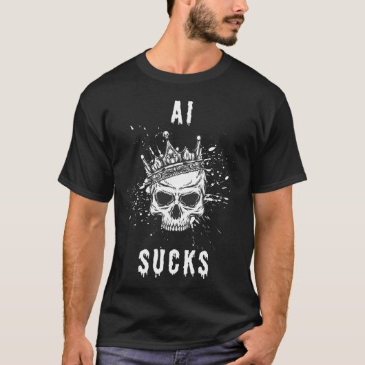 AI Sucks – T-shirt voor statement (Voorkant)