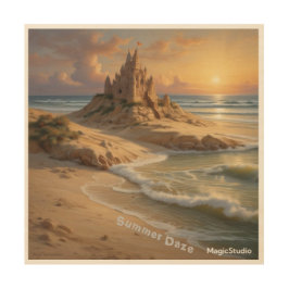 AI Summer Daze Wall Wood Art Hout Afdruk