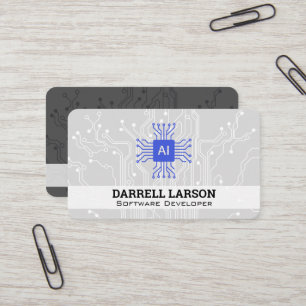 AI Tech Logo   Motherboard Achtergrond Visitekaartje