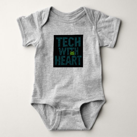 AI: Tech With Heart Frog  Romper (Voorkant)