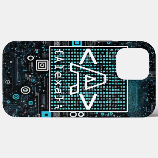 Ai - Technologie - Codeermonogram - letter A Case-Mate iPhone Case (Achterkant (horizontaal))