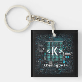 Ai - Technologie - Codeermonogram - Letter K Sleutelhanger