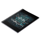 Ai - Technologie - Codeermonogram - Letter M Notitieboek (Linkerzijde)