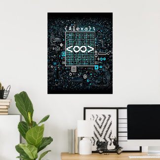 Ai - Technologie - Codeermonogram - Oneindigheid Poster