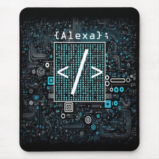 Ai - Technologie - Codeermonogram - Slash Muismat (Voorkant)