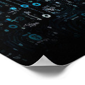 Ai - Technologie - Monogramme de codage - Poster D (Coin)