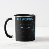 AI-technologie software robotica modern groen Mok (Links)