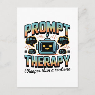 AI-therapie Grafisch – Prompt Engineering Design Briefkaart