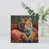 AI Tiger Feestdagenkaart (Staand voorkant)