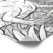 AI Tyrannosaurus Rex Coloriage Poster pour enfants (Coin)