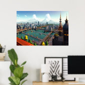 Ai voit comment Tokyo ressemble | AI Art Poster (Bureau à domicile)
