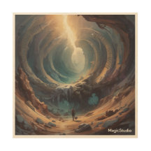 AI Vortex Wall Wood Art