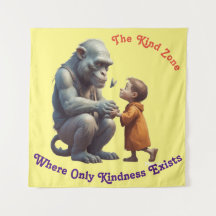 AI waar alleen vriendelijkheid bestaat wandtapijt