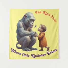 AI waar alleen vriendelijkheid bestaat wandtapijt  Wandkleed