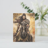 AI Warrior Briefkaart (Staand voorkant)