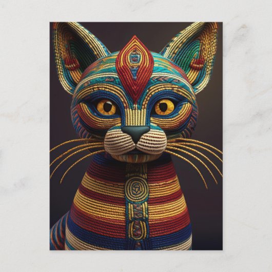 AI Yarn Cat Briefkaart (Voorkant)