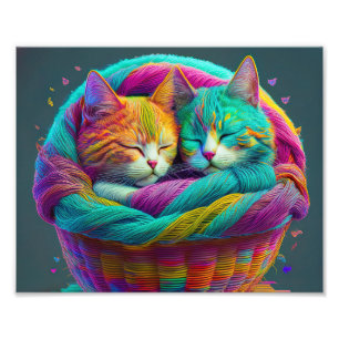 AI Yarn Cats Foto Afdruk
