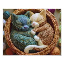 AI Yarn Cats Foto Afdruk