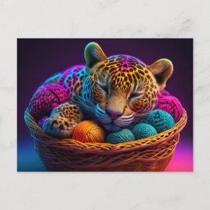 AI Yarn Jaguar Briefkaart