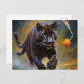 AI zwarte panter kat Briefkaart (Voorkant / Achterkant)