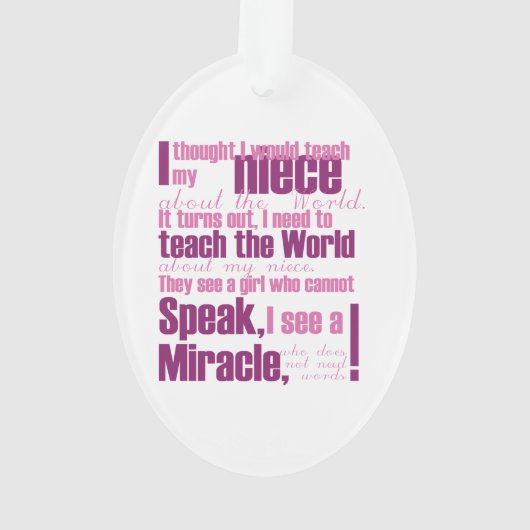 Aicardi Niece Oval Ornament (achterkant)