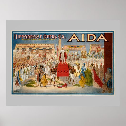 Aida opera vintage poster (1908) (Voorkant)