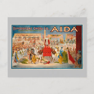 Aida opera vintage poster (1908) briefkaart