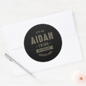 Aidan-naam Ronde Sticker (Envelop)