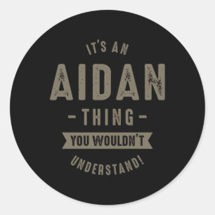 Aidan-naam Ronde Sticker
