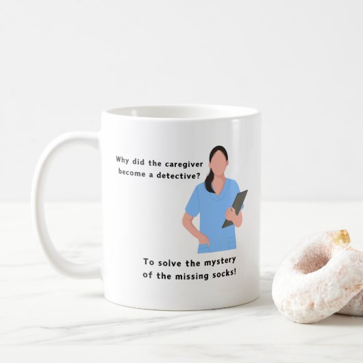 Aidant de carrière Mug drôle, Appréciation (Avec donut)