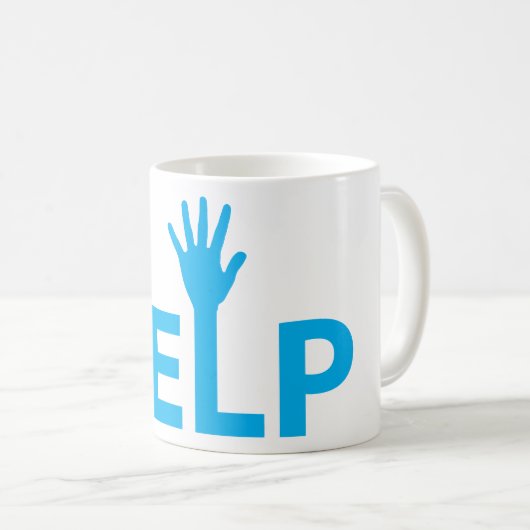 Aide à la typographie Café Mug (Devant droit)