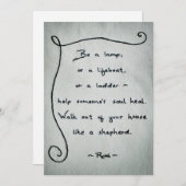 Aide à quelqu'un - Carte de voeux Rumi (Devant / Derrière)