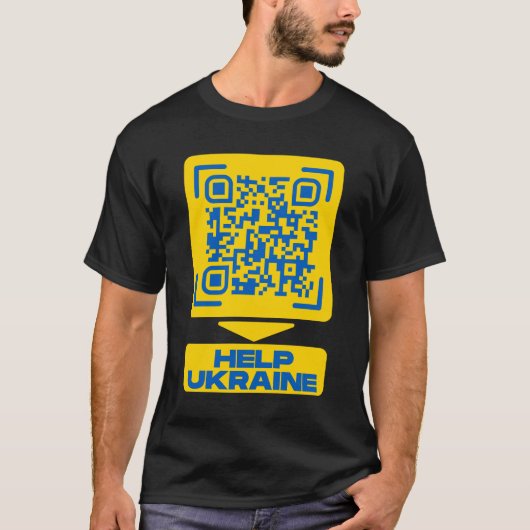 Aide au T-shirt du code QR ukrainien (Devant)