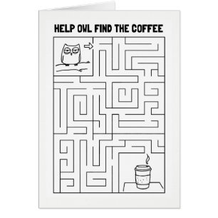 Aide le hibou de trouver le café - pour masquer