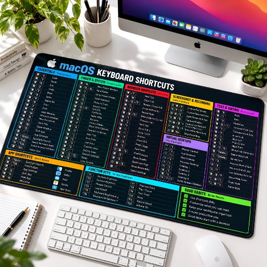 Aide-mémoire des raccourcis clavier macOS